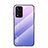 Coque Rebord Contour Silicone et Vitre Miroir Housse Etui Degrade Arc en Ciel LS1 pour Xiaomi Poco X4 NFC Violet Clair