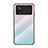 Coque Rebord Contour Silicone et Vitre Miroir Housse Etui Degrade Arc en Ciel LS1 pour Xiaomi Poco X4 Pro 5G Cyan