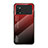 Coque Rebord Contour Silicone et Vitre Miroir Housse Etui Degrade Arc en Ciel LS1 pour Xiaomi Poco X4 Pro 5G Rouge