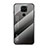 Coque Rebord Contour Silicone et Vitre Miroir Housse Etui Degrade Arc en Ciel LS1 pour Xiaomi Redmi 10X 4G Gris Fonce