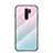 Coque Rebord Contour Silicone et Vitre Miroir Housse Etui Degrade Arc en Ciel LS1 pour Xiaomi Redmi 9 Prime India Cyan