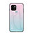 Coque Rebord Contour Silicone et Vitre Miroir Housse Etui Degrade Arc en Ciel LS1 pour Xiaomi Redmi A1 Plus Cyan