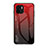Coque Rebord Contour Silicone et Vitre Miroir Housse Etui Degrade Arc en Ciel LS1 pour Xiaomi Redmi A1 Rouge