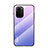 Coque Rebord Contour Silicone et Vitre Miroir Housse Etui Degrade Arc en Ciel LS1 pour Xiaomi Redmi K40 Pro 5G Violet Clair