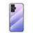 Coque Rebord Contour Silicone et Vitre Miroir Housse Etui Degrade Arc en Ciel LS1 pour Xiaomi Redmi K50 Gaming 5G Violet Clair