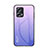 Coque Rebord Contour Silicone et Vitre Miroir Housse Etui Degrade Arc en Ciel LS1 pour Xiaomi Redmi K50i 5G Violet Clair