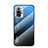 Coque Rebord Contour Silicone et Vitre Miroir Housse Etui Degrade Arc en Ciel LS1 pour Xiaomi Redmi Note 10 Pro 4G Bleu