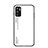 Coque Rebord Contour Silicone et Vitre Miroir Housse Etui Degrade Arc en Ciel LS1 pour Xiaomi Redmi Note 10T 5G Blanc