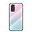 Coque Rebord Contour Silicone et Vitre Miroir Housse Etui Degrade Arc en Ciel LS1 pour Xiaomi Redmi Note 11S 4G Cyan