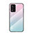 Coque Rebord Contour Silicone et Vitre Miroir Housse Etui Degrade Arc en Ciel LS1 pour Xiaomi Redmi Note 11T 5G Cyan