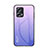 Coque Rebord Contour Silicone et Vitre Miroir Housse Etui Degrade Arc en Ciel LS1 pour Xiaomi Redmi Note 11T Pro 5G Violet Clair