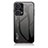 Coque Rebord Contour Silicone et Vitre Miroir Housse Etui Degrade Arc en Ciel LS1 pour Xiaomi Redmi Note 12 Turbo 5G Gris Fonce