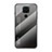 Coque Rebord Contour Silicone et Vitre Miroir Housse Etui Degrade Arc en Ciel LS1 pour Xiaomi Redmi Note 9 Gris Fonce