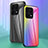 Coque Rebord Contour Silicone et Vitre Miroir Housse Etui Degrade Arc en Ciel LS2 pour Huawei Honor X6 5G Petit