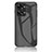 Coque Rebord Contour Silicone et Vitre Miroir Housse Etui Degrade Arc en Ciel LS2 pour OnePlus Nord 2T 5G Noir