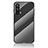 Coque Rebord Contour Silicone et Vitre Miroir Housse Etui Degrade Arc en Ciel LS2 pour OnePlus Nord CE 5G Noir