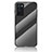 Coque Rebord Contour Silicone et Vitre Miroir Housse Etui Degrade Arc en Ciel LS2 pour Oppo A16 Noir