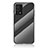 Coque Rebord Contour Silicone et Vitre Miroir Housse Etui Degrade Arc en Ciel LS2 pour Oppo A55 4G Noir