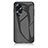 Coque Rebord Contour Silicone et Vitre Miroir Housse Etui Degrade Arc en Ciel LS2 pour Oppo A58 4G Noir