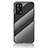 Coque Rebord Contour Silicone et Vitre Miroir Housse Etui Degrade Arc en Ciel LS2 pour Oppo A74 5G Noir