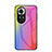 Coque Rebord Contour Silicone et Vitre Miroir Housse Etui Degrade Arc en Ciel LS2 pour Oppo Reno11 5G Petit