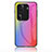 Coque Rebord Contour Silicone et Vitre Miroir Housse Etui Degrade Arc en Ciel LS2 pour Oppo Reno11 Pro 5G Petit