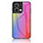 Coque Rebord Contour Silicone et Vitre Miroir Housse Etui Degrade Arc en Ciel LS2 pour Oppo Reno8 5G Petit