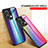 Coque Rebord Contour Silicone et Vitre Miroir Housse Etui Degrade Arc en Ciel LS2 pour Oppo Reno9 Pro 5G Petit