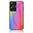 Coque Rebord Contour Silicone et Vitre Miroir Housse Etui Degrade Arc en Ciel LS2 pour Realme C55 Petit