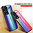 Coque Rebord Contour Silicone et Vitre Miroir Housse Etui Degrade Arc en Ciel LS2 pour Realme C55 Petit