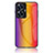 Coque Rebord Contour Silicone et Vitre Miroir Housse Etui Degrade Arc en Ciel LS2 pour Realme Narzo N55 Orange