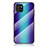 Coque Rebord Contour Silicone et Vitre Miroir Housse Etui Degrade Arc en Ciel LS2 pour Samsung Galaxy A03 Bleu