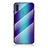 Coque Rebord Contour Silicone et Vitre Miroir Housse Etui Degrade Arc en Ciel LS2 pour Samsung Galaxy A11 Bleu