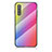 Coque Rebord Contour Silicone et Vitre Miroir Housse Etui Degrade Arc en Ciel LS2 pour Samsung Galaxy A41 SC-41A Petit