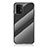 Coque Rebord Contour Silicone et Vitre Miroir Housse Etui Degrade Arc en Ciel LS2 pour Samsung Galaxy A91 Noir