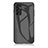 Coque Rebord Contour Silicone et Vitre Miroir Housse Etui Degrade Arc en Ciel LS2 pour Samsung Galaxy F13 4G Noir