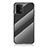 Coque Rebord Contour Silicone et Vitre Miroir Housse Etui Degrade Arc en Ciel LS2 pour Samsung Galaxy M80S Noir