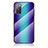 Coque Rebord Contour Silicone et Vitre Miroir Housse Etui Degrade Arc en Ciel LS2 pour Samsung Galaxy S20 FE (2022) 5G Bleu