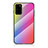 Coque Rebord Contour Silicone et Vitre Miroir Housse Etui Degrade Arc en Ciel LS2 pour Samsung Galaxy S20 Plus 5G Petit