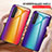 Coque Rebord Contour Silicone et Vitre Miroir Housse Etui Degrade Arc en Ciel LS2 pour Xiaomi Mi Note 10 Lite Petit