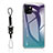 Coque Rebord Contour Silicone et Vitre Miroir Housse Etui Degrade Arc en Ciel M01 pour Apple iPhone 14 Plus Violet