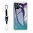 Coque Rebord Contour Silicone et Vitre Miroir Housse Etui Degrade Arc en Ciel M01 pour Apple iPhone 14 Pro Max Violet