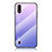 Coque Rebord Contour Silicone et Vitre Miroir Housse Etui Degrade Arc en Ciel M01 pour Samsung Galaxy A01 SM-A015 Violet Clair