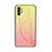 Coque Rebord Contour Silicone et Vitre Miroir Housse Etui Degrade Arc en Ciel M01 pour Samsung Galaxy Note 10 Plus 5G Jaune