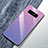 Coque Rebord Contour Silicone et Vitre Miroir Housse Etui Degrade Arc en Ciel M01 pour Samsung Galaxy Note 8 Violet