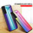 Coque Rebord Contour Silicone et Vitre Miroir Housse Etui Degrade Arc en Ciel M01 pour Samsung Galaxy S21 5G Petit