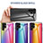 Coque Rebord Contour Silicone et Vitre Miroir Housse Etui Degrade Arc en Ciel M01 pour Samsung Galaxy S24 Ultra 5G Petit