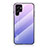 Coque Rebord Contour Silicone et Vitre Miroir Housse Etui Degrade Arc en Ciel M02 pour Samsung Galaxy S21 Ultra 5G Violet Clair