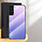 Coque Rebord Contour Silicone et Vitre Miroir Housse Etui Degrade Arc en Ciel M02 pour Samsung Galaxy S24 5G Violet Clair