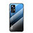 Coque Rebord Contour Silicone et Vitre Miroir Housse Etui Degrade Arc en Ciel M02 pour Xiaomi Mi 12X 5G Bleu